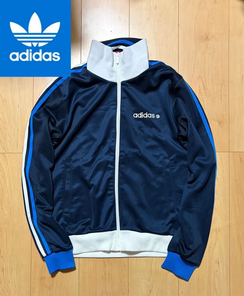 M 海外限定adidas originalsトラックジャケット アディダス 水色