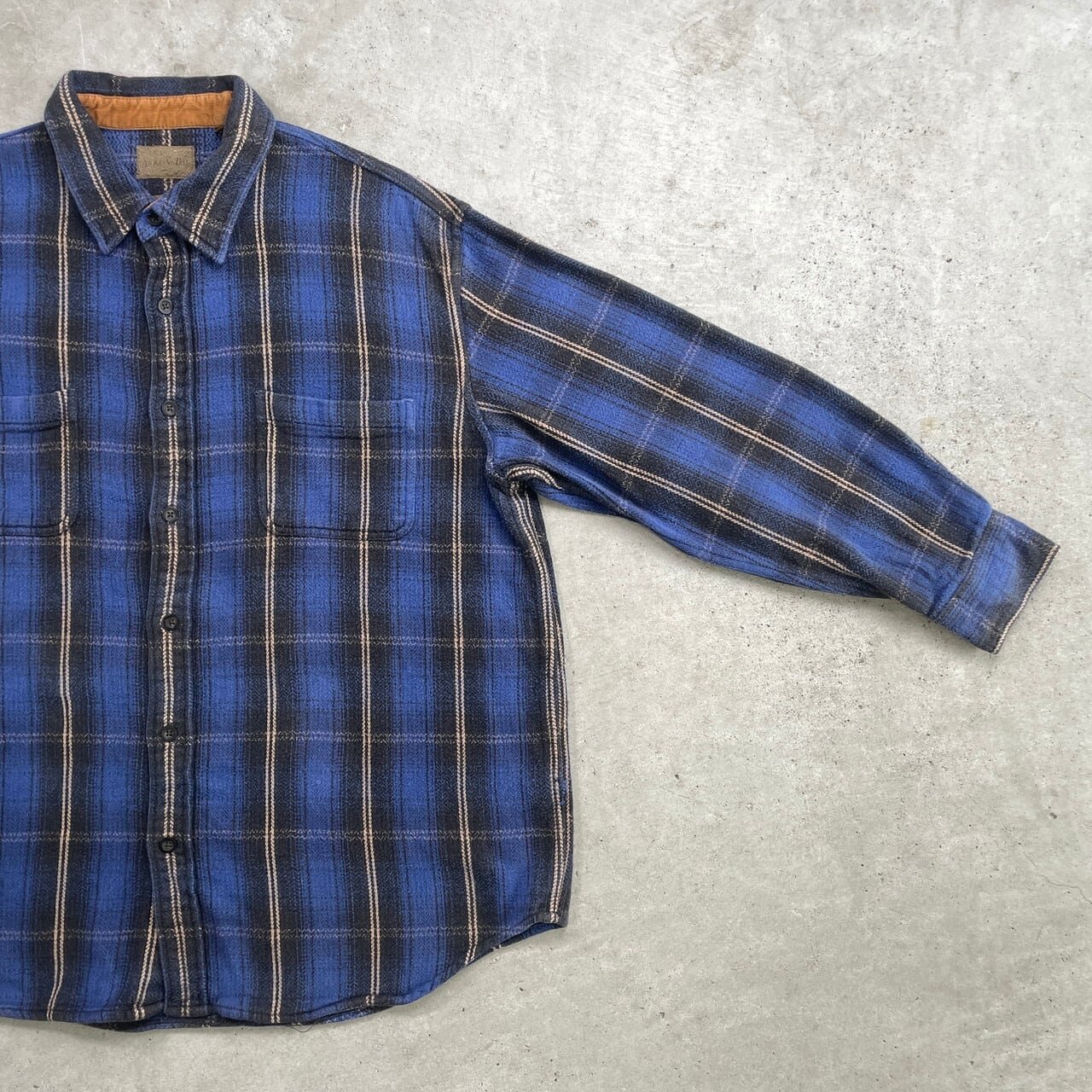 00年代 ST JOHN'S BAY チェックシャツ ヘビーネルシャツ メンズXL 古着