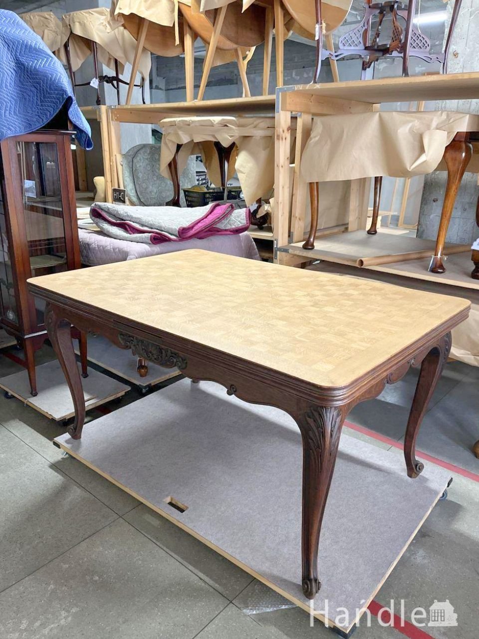 英国アンティークの伸長式テーブル、おしゃれなゲートレッグテーブル(q
