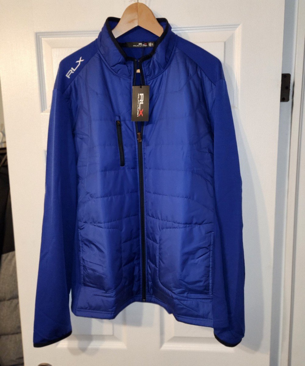RLX Polo Ralph Lauren The Cliffs 7/15 Blue Golf Vest Jacket Men's