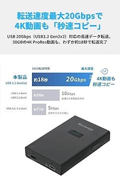 Amazon | Nextorage 日本メーカー ディスプレイ搭載 ポータブルSSD 1TB