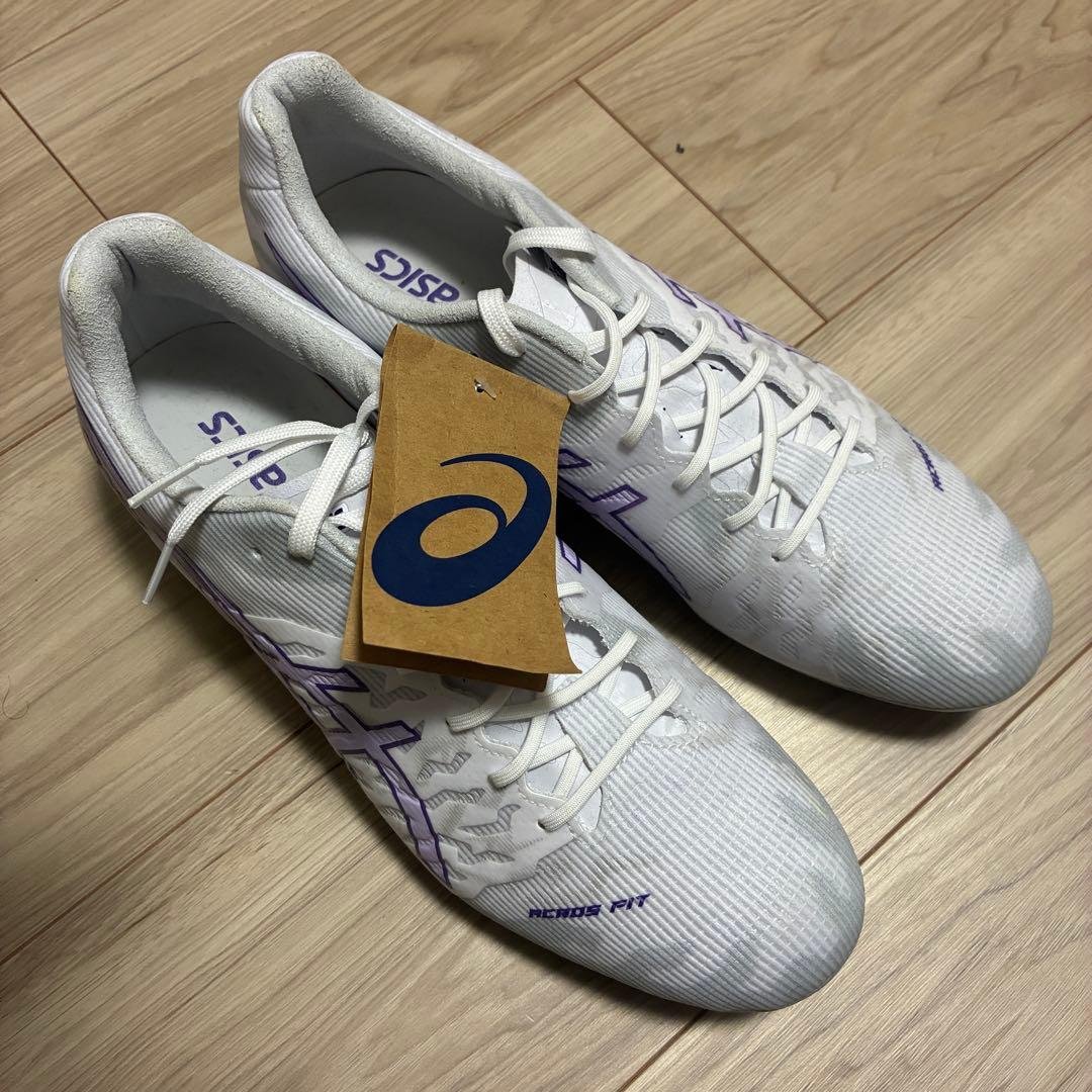 ASICS ACROS PRO 3スパイクシューズ ホワイト/パープル 楽天市場】アシックス DS LIGHT ACROS PRO 3 大人用 サッカースパイク