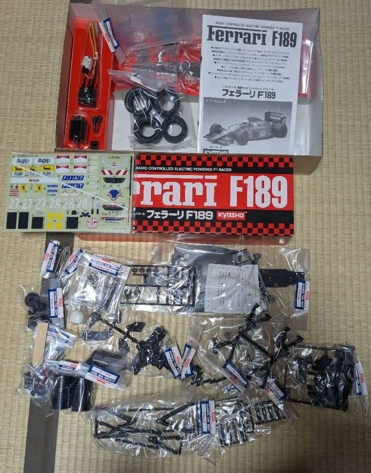 当時品　京商1/10　フェラーリF189　電動RC　F1　レーサー　開封・未組立