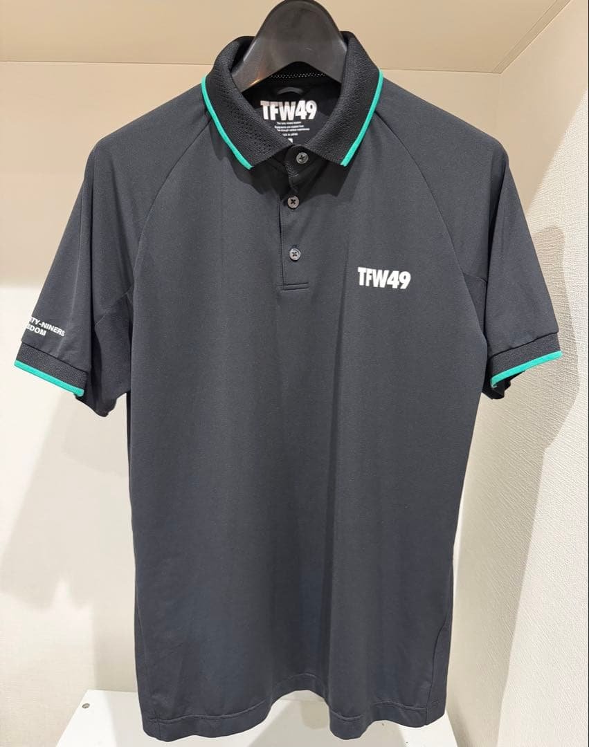 TFW49 ポロシャツ M TFW49 - LONG SLEEVE POLO | ポロシャツ | カーキ | ブラック | メンズ