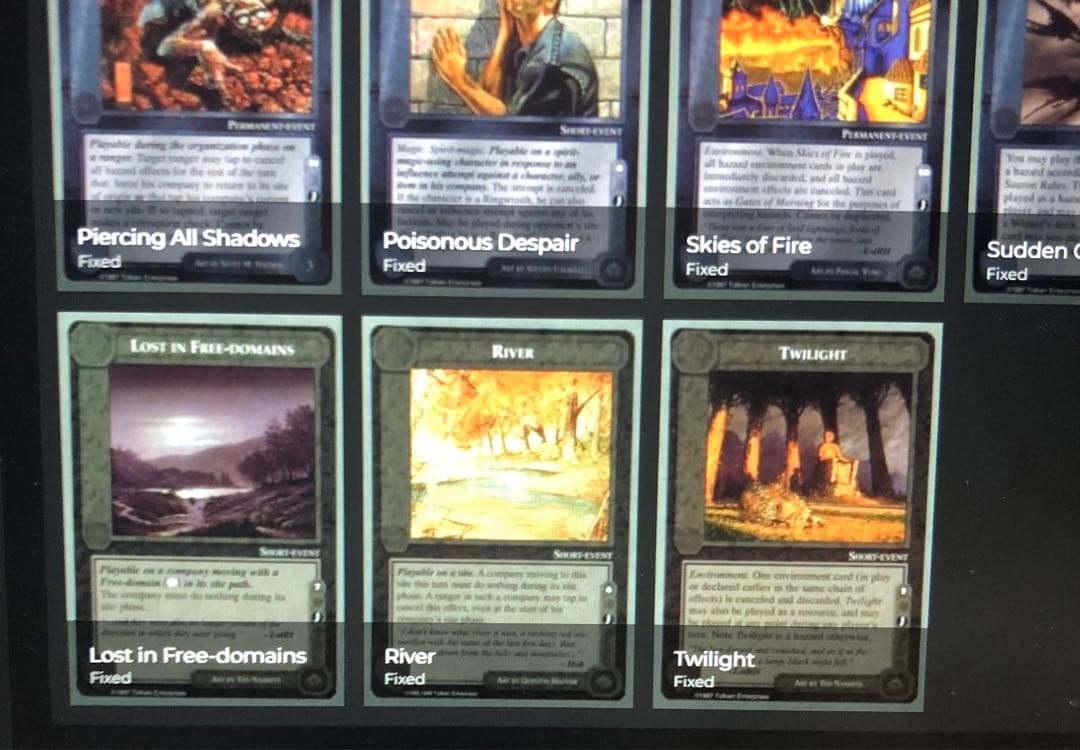 ミドルアース カード チャレンジデッキJ ccg コンプ 指輪物語 希少