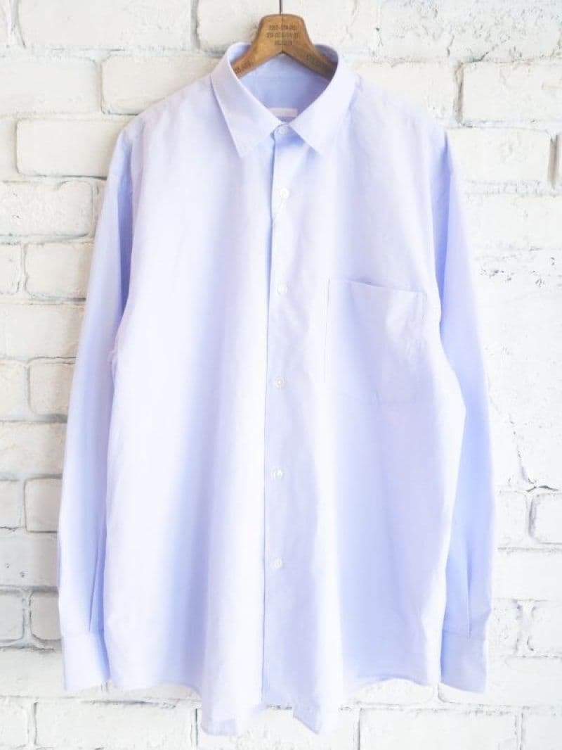 COMOLI 23SS コモリシャツ サイズ1 サックスブルー 2023SSのCOMOLIシャツ サックスを買ってみた【サイズ感と