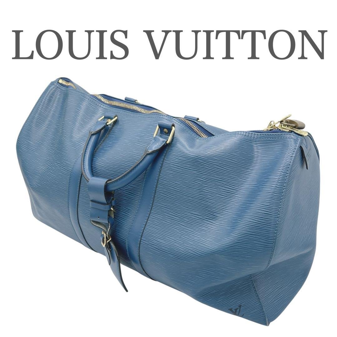 ✨希少✨ ルイヴィトン キーポル50 エピ ボストンバッグ ブルー 南京錠 LOUIS VUITTON（ルイ・ヴィトン） 【ルイヴィトン キーポル50】エピ