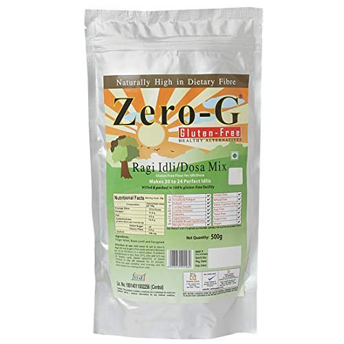 Zero-G Gluten-Free Ragi Idli/Dosa Mix – Flour for Idli/Dosa (500g Pouch)